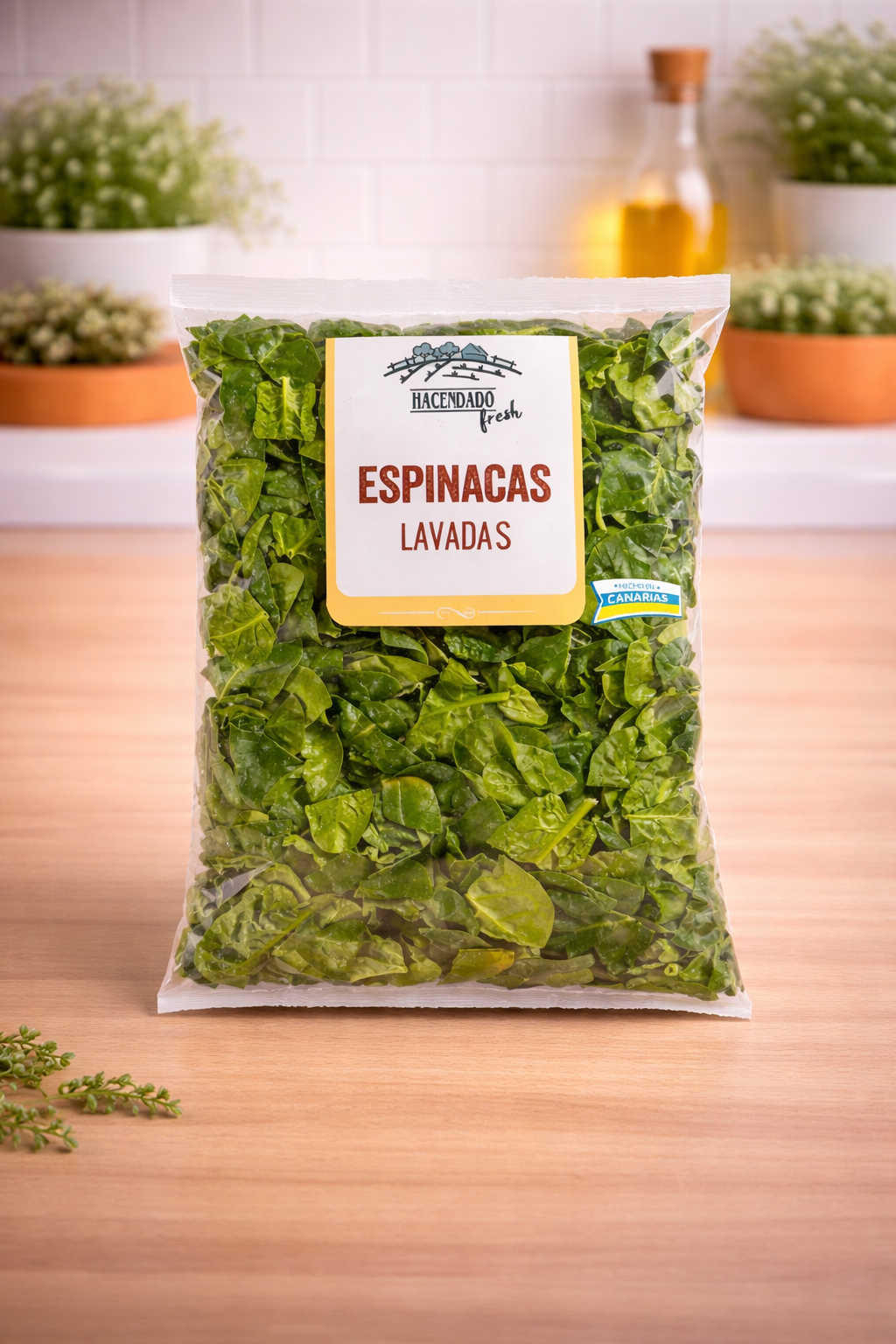 washed cut spinach - 300g 